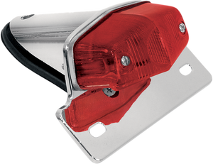 Emgo - Taillight - Chrome Bracket - Red Lens - Lucas-Style Taillight with Chrome Bracket - 62-21521 Emgo - Taillight - Chrome Bracket - Red Lens - Lucas-Style Taillight with Chrome Bracket - 62-21521