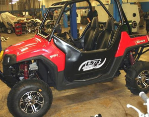 Can-Am Blue on White Door Sticker - Lonestar Racing