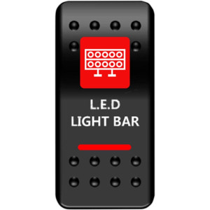 Can Am On/Off Red Lightbar Rocker Switch - Moose