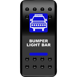 Kawasaki Teryx/Mule Blue Lightbar Rocker Switch Bumper - Moose