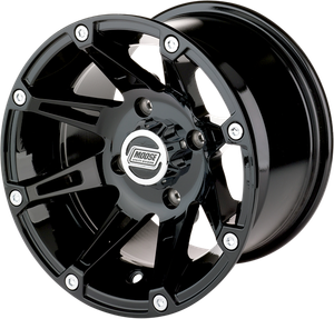 Polaris Ranger Aluminum Rear Wheel (387B 12X8 4/156) Black Chrome Gloss - Moose