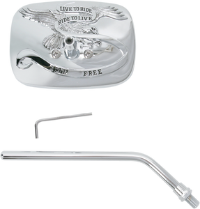 Emgo - Live to Ride Free Mirror - Chrome - Right - "Live to Ride Free" Custom Mirror - 20-31756A Emgo - Live to Ride Free Mirror - Chrome - Right - "Live to Ride Free" Custom Mirror - 20-31756A
