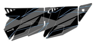Polaris RZR XP Turbo Titanium Metallic Graphic Stealth Door - Pro Armor