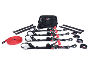 Honda Pioneer/Talon Speedstrap, Ultimate UTV Kit (1.5? Tie-Downs) - PRP Seats-Black