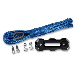 Kawasaki Teryx/Mule/KRX/Ridge Universal Billet Aluminum Hawse with Synthetic Winch Rope - Quad Logic