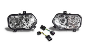 Polaris RZR 800 Chrome LED Headlights & Adapter Harnesses - Quad Logic
