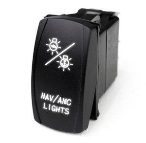 Kawasaki Mule / Ridge / Teryx LED Rocker Switch w/ White LED Radiance NAV Lights - Race Sport Lighting