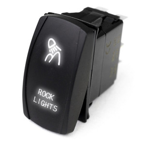 Polaris Ranger LED Rocker Switch w/ White LED Radiance Rock Lights - Race Sport Lighting