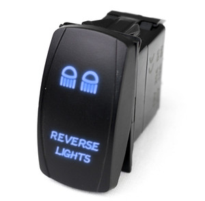 Polaris Ranger LED Rocker Switch with Blue LED Radiance (Reverse Lights) - Race Sport Lighting