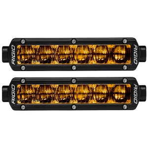 Kawasaki Mule / Ridge / Teryx SR-Series PRO DOT/SAE J583 6 Inch Fog Light Selective Yellow Surface Mount Pair - Rigid