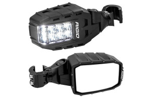 Polaris Ranger Reflect Off-Road LED UTV & Side-by-Side Rear-View Mirrors (Pair) Fits : 1.75-2.00" Round Roll Cages - Rigid