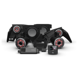 Can-Am Maverick X3 Stage-6 PMX-3, 1500 Watt, Front Color Optix Speaker, Dual Subwoofer & Rear Horn Speaker Kit (Gen-3) - Rockford Fosgate
