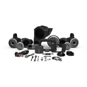 Polaris RZR Stage-6: PMX-3, 1500 Watt, Front Color Optix Speaker, Subwoofer & Rear Horn Speaker Kit (Gen-3) - Rockford Fosgate