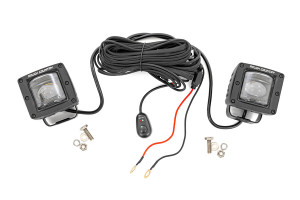 Polaris Ranger 2 Inch Black Series (Yellow) LED Light Pods - Rough Country