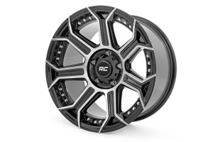 Polaris Ranger XD 1500 One-Piece Black Machined Gun Metal 89 Series Wheel 5x4.5 - Rough Country