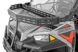 Polaris Ranger XP 900/XP 1000 6" Black Slimline Front Cargo Rack - Rough Country