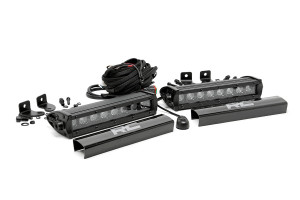 Polaris RZR 8" Black Series Single Row LED Light Bar Pair - Rough Country