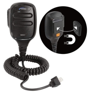 Can-Am Hand Mic for Mobile Radios with Scosche MagicMount - Rugged Radios