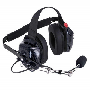 Honda Pioneer / Talon H42 Behind The Head Carbon Fiber 2-Way Radio Headset - Rugged Radios