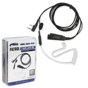Honda Pioneer / Talon XL Patrol 2-Wire Lapel Mic with Acoustic Ear Tube for Rugged Handheld Radios - Rugged Radios