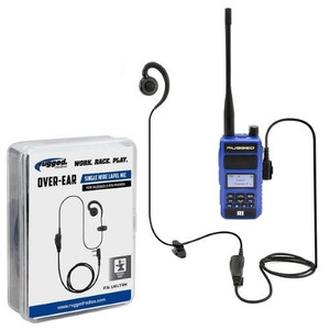 Kawasaki Mule / Ridge / Teryx Single Wire Ear Hook Lapel Mic for Rugged Handheld Radios - Rugged Radios