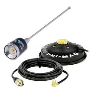 Kawasaki Mule / Ridge / Teryx UHF Antenna Kit with 1/2 Wave NGP Antenna and Magnetic Mount - Rugged Radios
