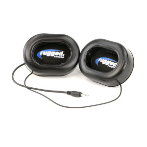 Polaris Ranger Gel Ear Pods with Velcro Mounting, Alpha Audio Speakers, Mono 3.5mm Straight Cord - Rugged Radios