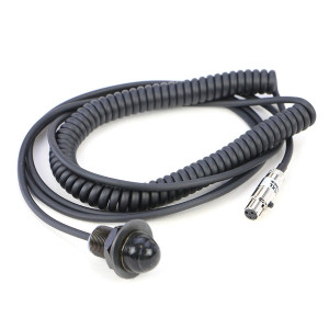 Polaris RZR Hole Mount Coil Cord PTT for Intercom - Rugged Radios