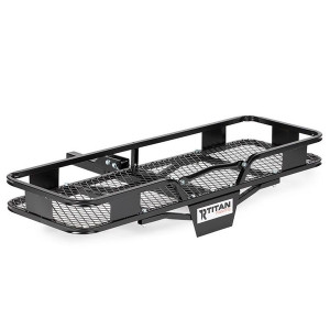 Polaris Ranger Hitch-Mounted Steel Cargo Carrier Basket - 500 lb. - Titan Ramps