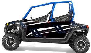 Polaris RZR 4 800 Slimline Four Door Graphics Kit Stealth Black LE - Trail Armor
