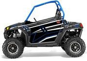 Polaris RZR S 800 Stealth Black Voodoo Blue GenX Two Door Graphics Kit - Trail Armor