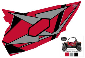 Polaris RZR S 900 Havasu Red Pearl GenX Two Door Graphics Kit - Trail Armor
