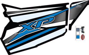 Polaris RZR XP 1000 GenX EZ-ON Two Door Electric Blue Metallic Graphics Kit - Trail Armor