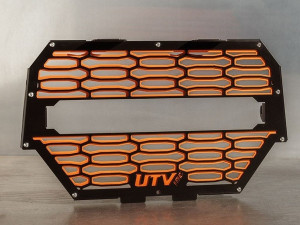 Polaris RZR 900 / XP 1000 2-Tone Black & Orange 10" Rigid SR LED Light Bar Grill - UTV Inc