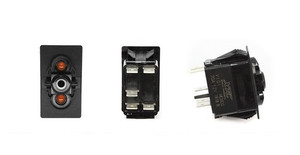 Honda Pioneer / Talon On-Off Spst Carling Rocker Switch With Amber Top And Bottom Led - XTC Power