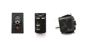 Honda Pioneer / Talon On-Off SPST Momentary Carling Rocker Switch with Amber Bottom LED - XTC Power