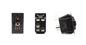 Kawasaki Mule / Teryx On-Off Spst Carling Rocker Switch With Amber Top And Bottom Led - XTC Power