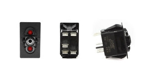 Kawasaki Mule / Teryx On-Off Spst Carling Rocker Switch With Red Top And Bottom Led - XTC Power