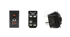 Polaris RZR On-Off Spst Carling Rocker Switch With Amber Top And Bottom Led - XTC Power
