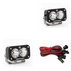 S2 Pro Black Led Auxiliary Light Pod Pair (work/scene) (clear) - Baja Designs