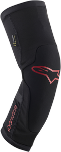 Alpinestars - Paragon Plus Knee Guards - Black/Red - Large - Paragon Plus Knee Protectors - 1652419-13-LG