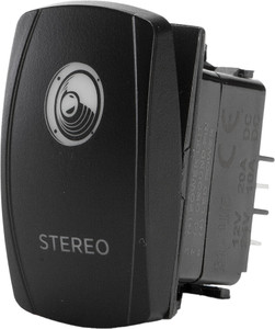 Flip - Stereo Accessory Switch Pro Series Backlit - SC1-AMB-A32