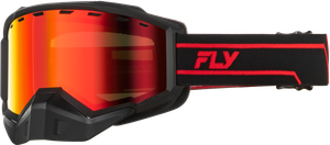 Fly Racing - Focus Snow Red/black W/amber Mirror/amber Lens - 37-50099