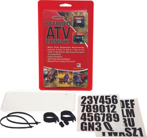 Hardline - Atv License Plate Kit White - 2340W