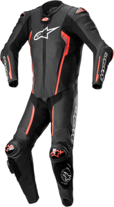Alpinestars - Missile v2 1-Piece Suit - Black/Red Fluorescent - US 42 / EU 52 - Missile v2 1-Piece Suit - 3150122-1030-52