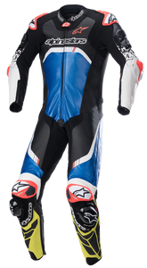 Alpinestars - GP Tech Suit v4 - Black/Blue/Yellow Fluorescent - US 46 / EU 56 - GP Tech Suit v4 - 3156822-1075-56