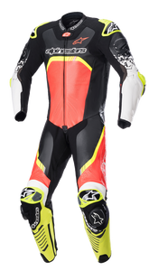 Alpinestars - GP Tech Suit v4 - Black/Red Fluorescent/Yellow Fluorescent - US 48 / EU 58 - GP Tech Suit v4 - 3156822-1355-58