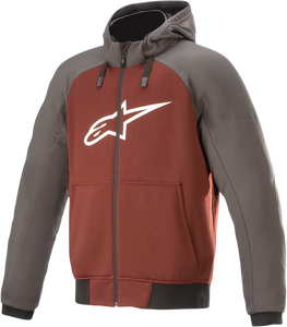 Alpinestars - Chrome Hoodie - Gray/Burnt Orange - 2XL - Chrome Hoodie - 4200918-9134-2X