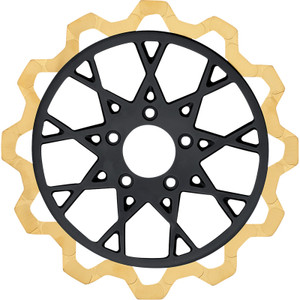 Lyndall Racing Brakes Llc - Brake Rotor - Frnt - Bowtie Gld 13" - Blk Gemini Ctr - Tour - 4205-5101
