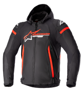 Alpinestars - Zaca Waterproof Jacket - Black/Red/White - Large - Zaca Waterproof Jacket - 3206423-1342-L